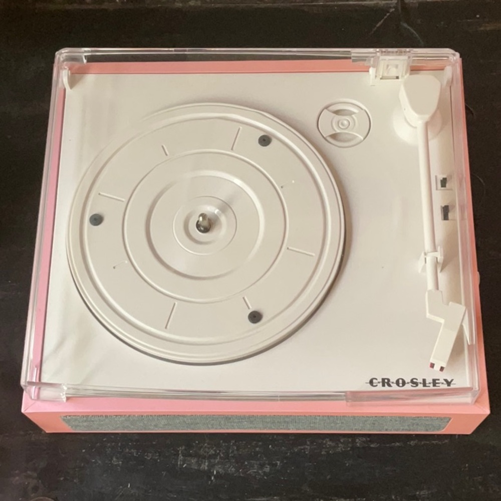 Crosley Pink and White Turntable